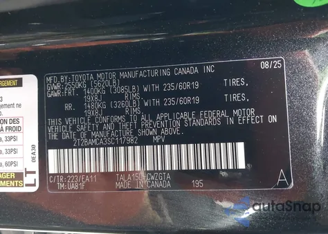 2025 Lexus Rx 350 Premium from USA, damaged, VIN 2T2BAMCA3SC117982